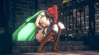 Redhair, steampunk, archery