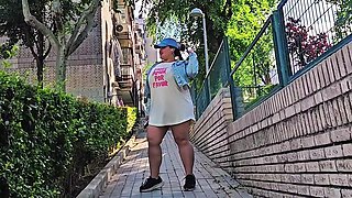 My Stepbrother's Wife Asks Me to Help Her Enjoy Her Fantasy of Masturbating in Public and Giving Me Squirts After My Visit.