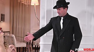 Naughty Flapper Rebecca Volpetti Gets DP'd By Rivals After She Is Caught Cheating GP2554