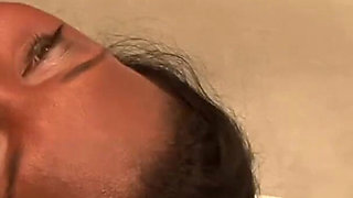 Horny black dude breading his girl