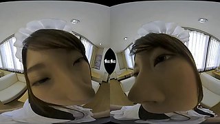 Another japanese maid p1: Blowjob, Hardcore  Brunette VR Porn
