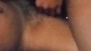Home Alone: Beautiful Ebony Fucking with Her Stepbrother