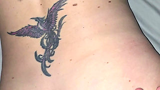 Real hot milf deepthroats and gets her fake pierced tits titty fucked