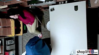Redhead teen with big tits arrested by a corrupt cop