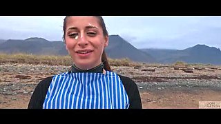 Silvia Soprano Roughly Dominated on Private Norway Beach - BDSM Submissive Action