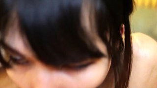 Dong sucking by a magnificent brunette nipponese Noody