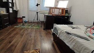 Sexy Wife Workout at Home Naked.