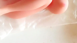 Fucking a pussy doll with huge tities