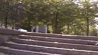 Big Boobed Brunette German Slut Fucked On The Highway Cross Bridge