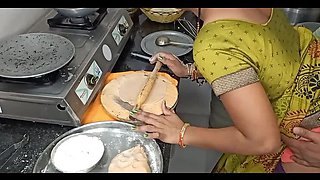 Indian Desi Aunty Fucks Husband in Cowgirl Style - Homemade Kitchen Sex