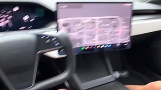 Cute in glasses gives her head and gets fucked during driving