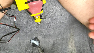 E-stim electro stimulation hands free CUMSHOT and SQUIRTING sperm load cock milking Orgasmextreme  penis plug swimming Trunks