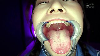 Extreme deepthroating adventure for Japanese teen slut
