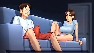 Summertime saga: stepbrother caught his stepsister watching porn and masturbating ep 103