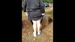 2 Hot Girls Showing off on the Street in a Garden!! What Do You Think?