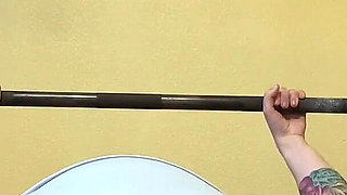 Booty Shorts, Thong, and Sports Bra Powerlifting Workout - Squat, Bench, Sumo Weightlifting