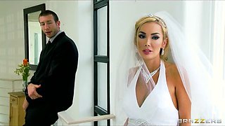 Sexy big-tit bride Devon rides a big-dick right after her wedding