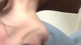 Her hole gets stretched with black cock