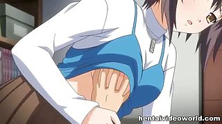 Sexy anime teen fucking hard cock