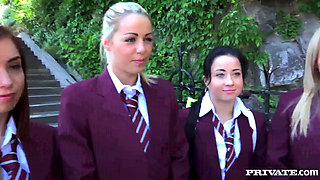 School Girls Taissia and Lindsay Hard Anal