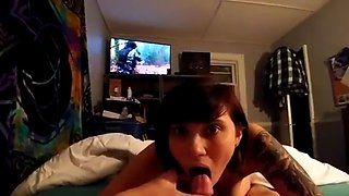 Emo sucking my dick