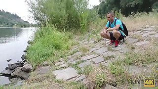 Hunt4k. dark haired beauty liliane sucks strangers dick for money