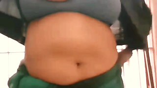 Desi Tamil Chubby Wife Lux Saree Wear Tease Shows Boobs Belly Hairy Pussy Ass! Indianhotwifex