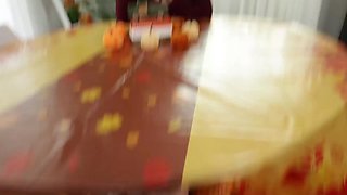 Sucking on my dick under the table while I'm talking to our stepmom