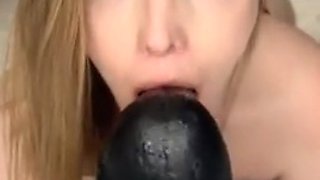 Rose Thorne SubmittedRose squirts on a MASSIVE black dildo