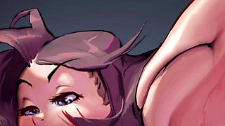muscular Futanari drips rivers of pre into bowl, overflows it quickly, then cums gallons upon gallons of cum and almost drowns