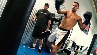 Stacy Adams Hops On The Winners Cock In The MMA Cage And Swallows His Cum