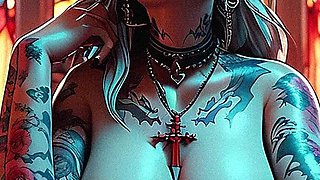 Gangbang with Vampire Woman, Gothic Sex, Mating, Double Blowjob, Group Sex BBC, Anal Fuck, Slave Hardcore Sex Fantasy Castle