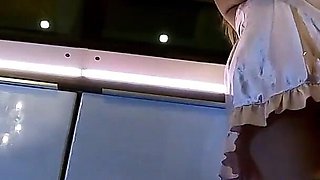 Hot and Sexy Petite Blonde Brings Her Girlfriend Into a Fashion Try on Haul Turns Into Porn Shooting in the Kitchen