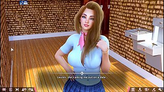 Summertime Saga 3D animation featuring Misskitty2k and her huge bosoms