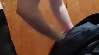 My Secretary Masturbates Me with Oil so I Cum Inside Her