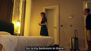 Step Stepmom Shares Bed with Step Stepson in Hotel - Naughty Night Unfolds!