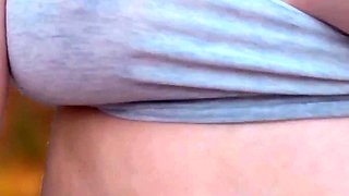 Wifey Lets Her Big Boobs Out in This Tight Sports Bra