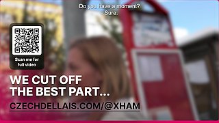 Two young blonde sluts wreck a married man in public, in POV