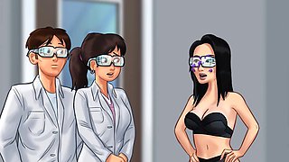 MissKitty2K's reimagined summertime saga features a wild threesome in the lab