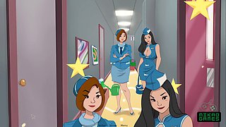 Cleaning the pool to catch a glimpse of this sexy housewife in a swimsuit