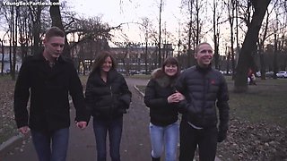 Russian teens foursome amateur porn