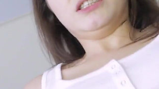 Cute stepsis blows her stepbrother in the shower