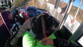 Extremely Risky Outdoor Sex In A Cabin Above The Ski Slope - Tonnyandmialove