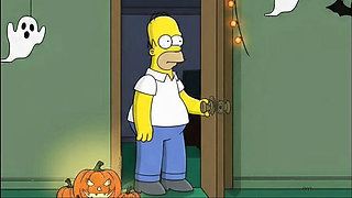 Halloween MILF Cartoon Blowjob - Marge Simpson Cheating Parody