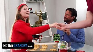 Santa Fucks Stepdaughter Under Mistletoe - Zoey Zimmer Takes Big Dick & Cumshot