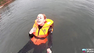 Strapped Tight & Floating Free - Sexy Wetsuit Life Jacket Test