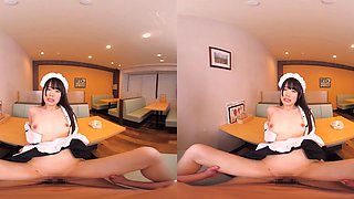 Japanese maid hot teen VR porn