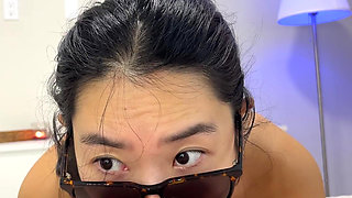 Chinese Wife Loves Sucking on White Cock