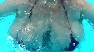 Some Fun in the Pool Wearing My Red Bikini