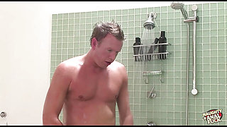Big Ass Blonde Fucks Her Handyman in the Bathroom and Her Husband Joins Them.